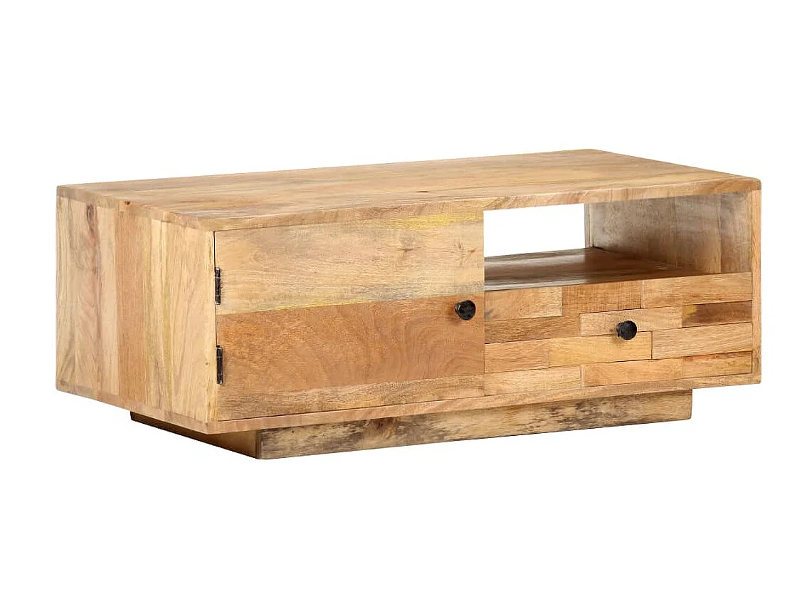 Table basse 90x50x35 cm Bois solide de manguier