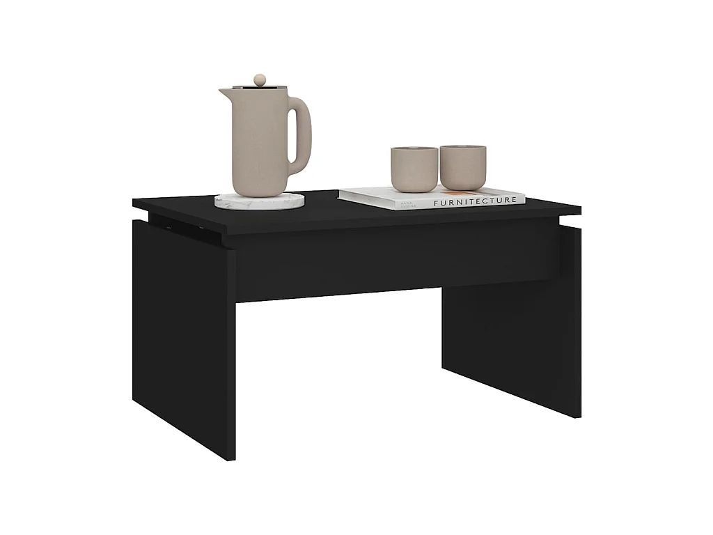 Gold Salontafel Zwart 68x50x38 cm Spaanplaat