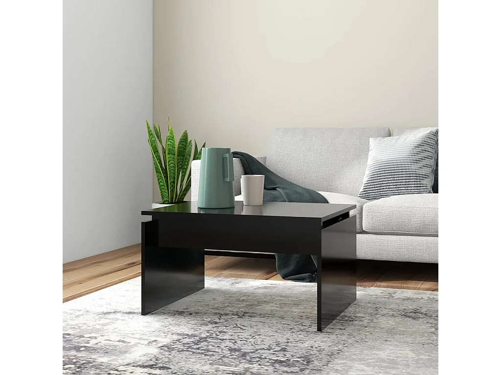 Gold Salontafel Zwart 68x50x38 cm Spaanplaat