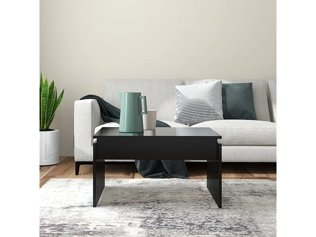 Gold Salontafel Zwart 68x50x38 cm Spaanplaat