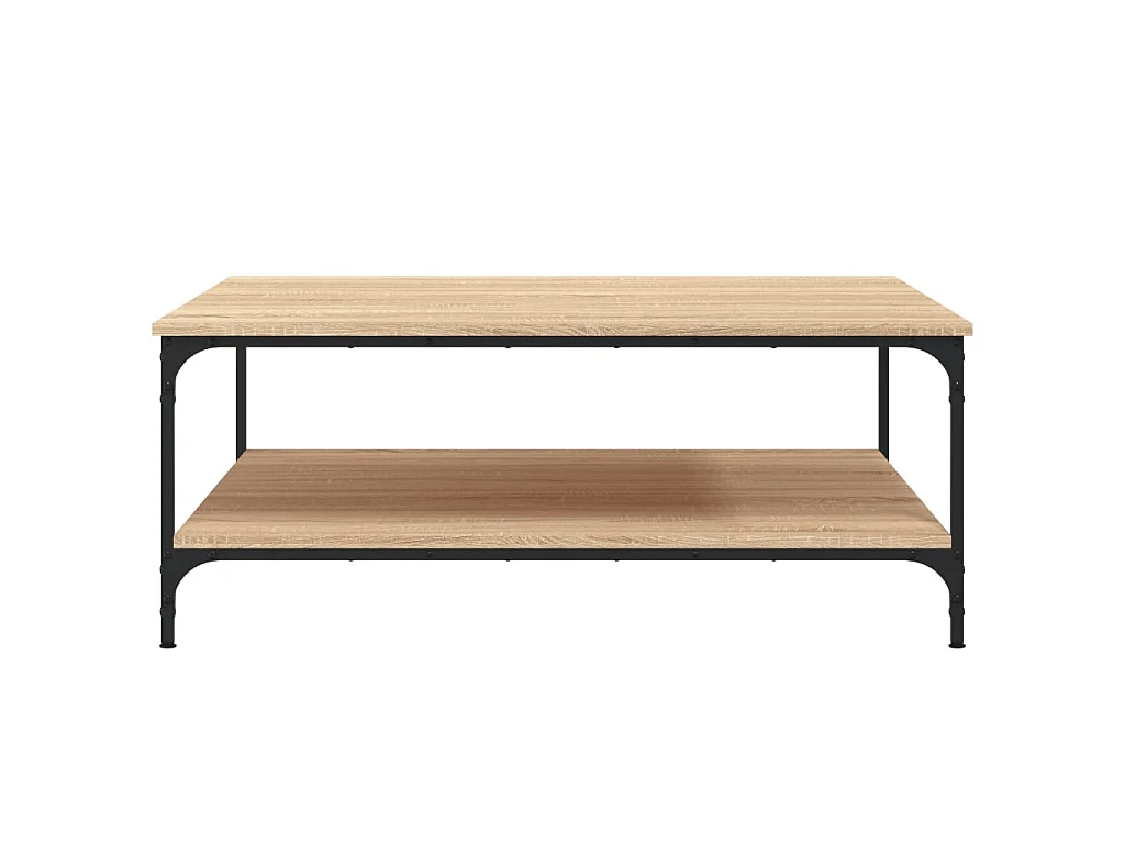 Mesa de centro roble Sonoma Gold 100x100x40 cm madera contrachapada