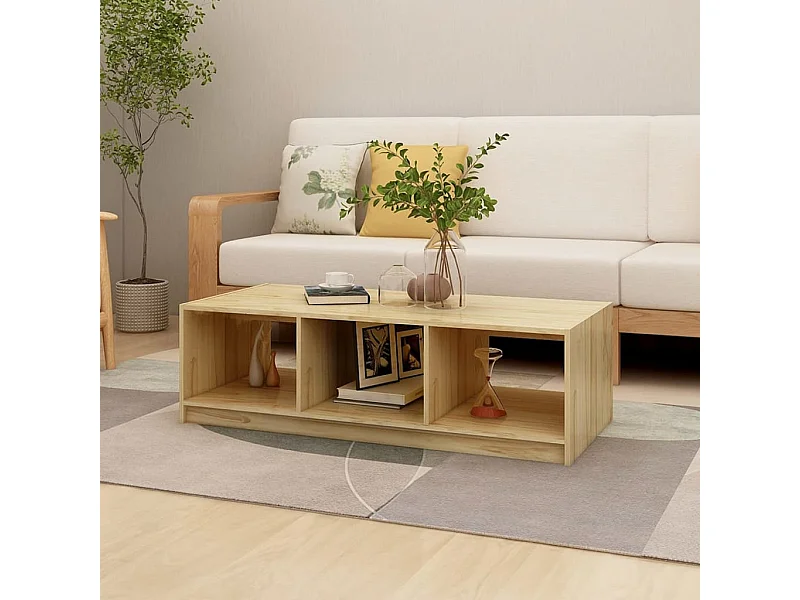 Tavolino Gold 110x50x34 cm Legno di pino massiccio