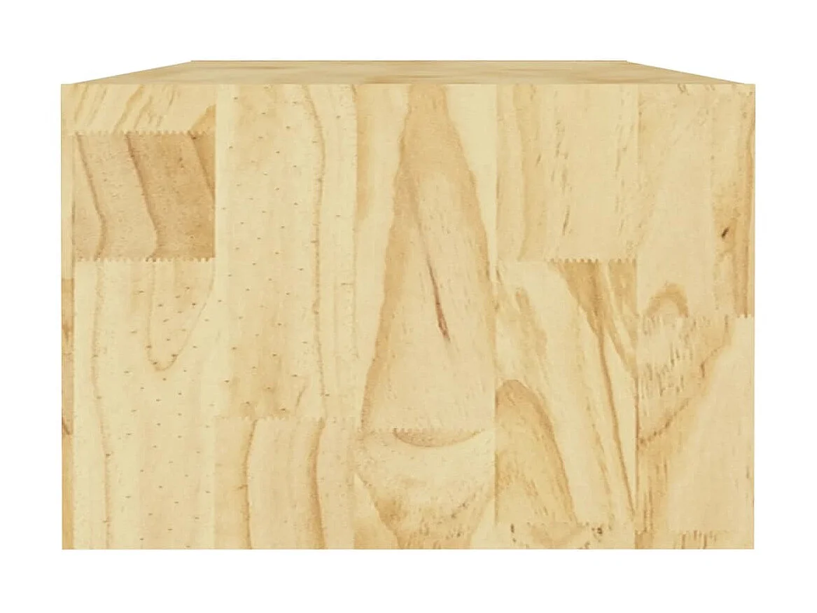 Mesa de centro dourada 110x50x34 cm Madeira maciça de pinho