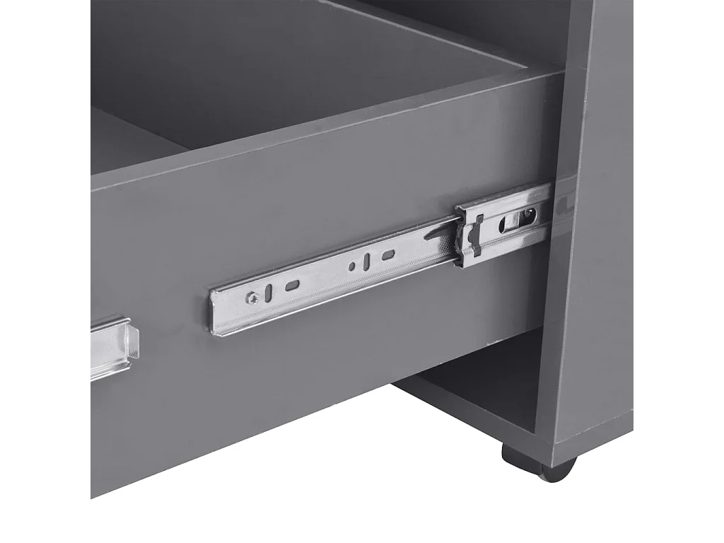 Table basse Gris brillant 100 x 100 x 35 cm