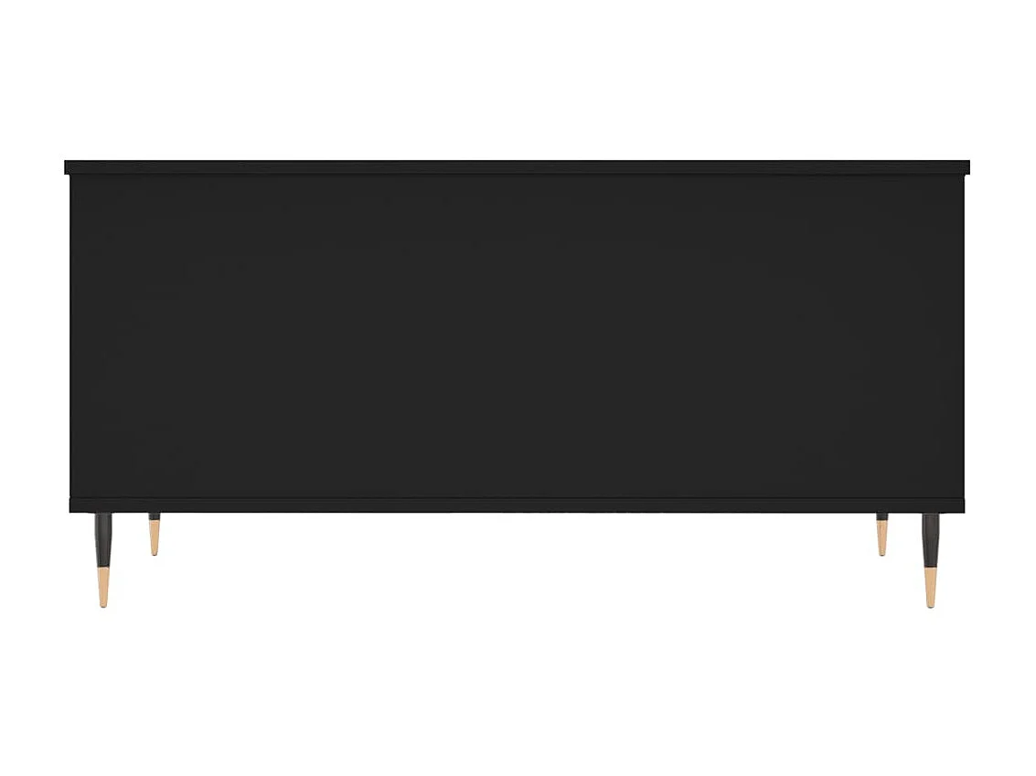 Mesa de centro dourada preta 90x44,5x45 cm Madeira trabalhada