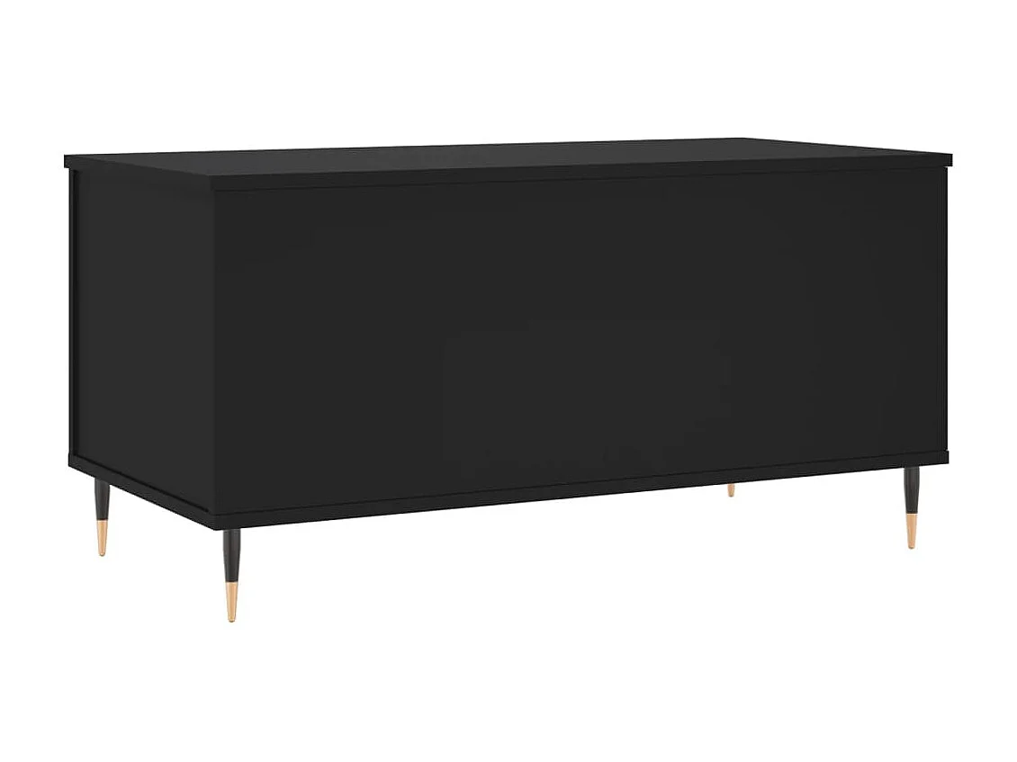 Mesa de centro dourada preta 90x44,5x45 cm Madeira trabalhada