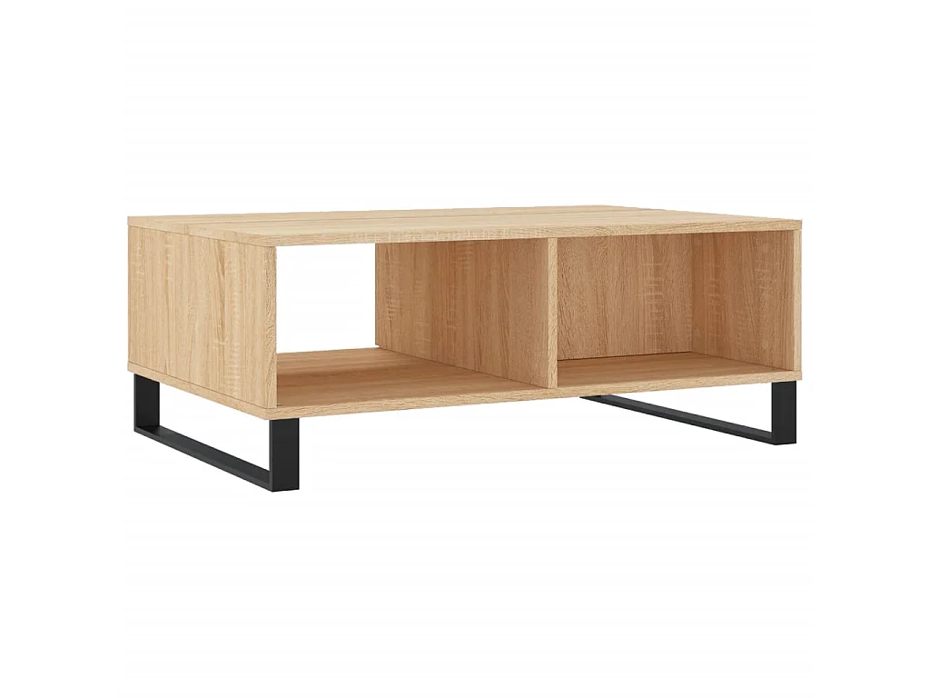 Mesa de centro roble Sonoma Gold 90x60x35 cm madera contrachapada