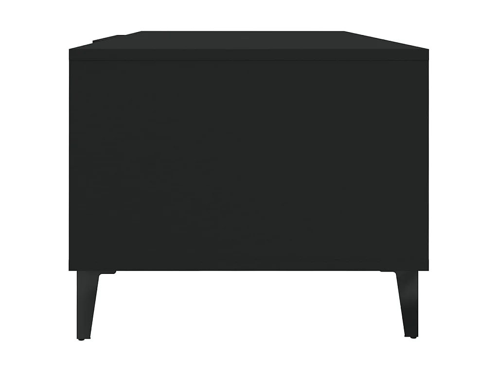 Tavolino Gold Nero 102x50x40 cm MDF