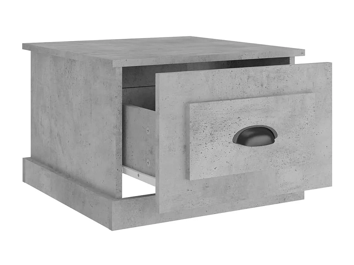 Table basse gris béton 50x50x35 cm bois d'ingénierie