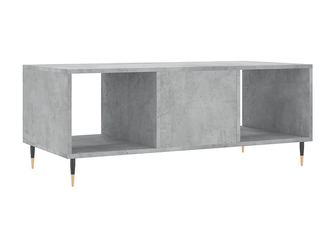 Tavolino Gold Concrete grigio 102x50x40 cm in derivati del legno