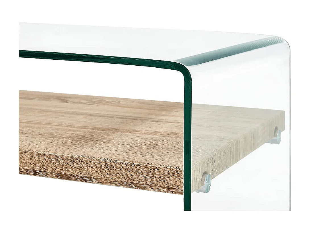 Tavolino Gold Trasparente 98 x 45 x 31 cm Vetro temperato