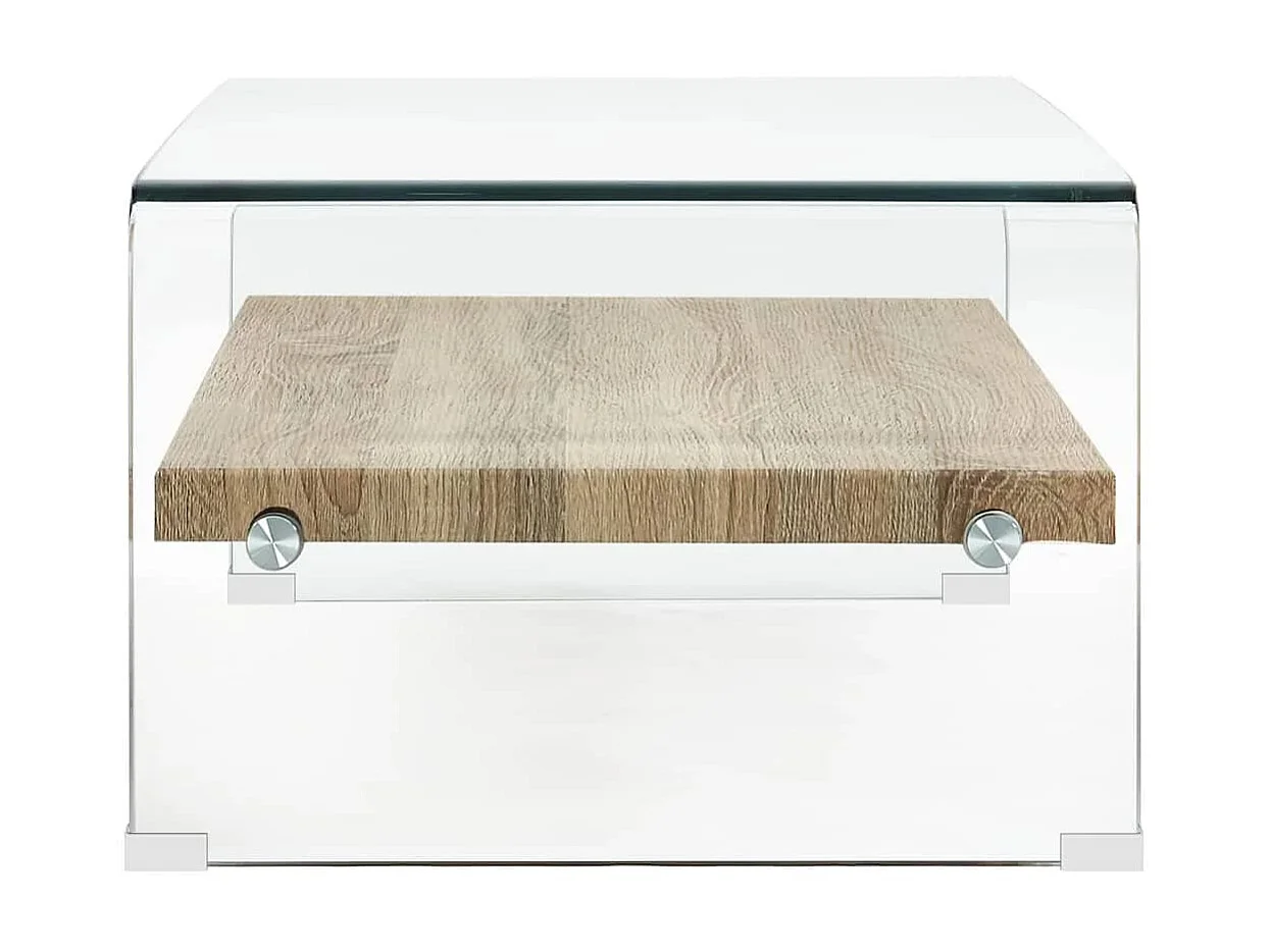 Table basse Clair 98 x 45 x 31 cm Verre trempé