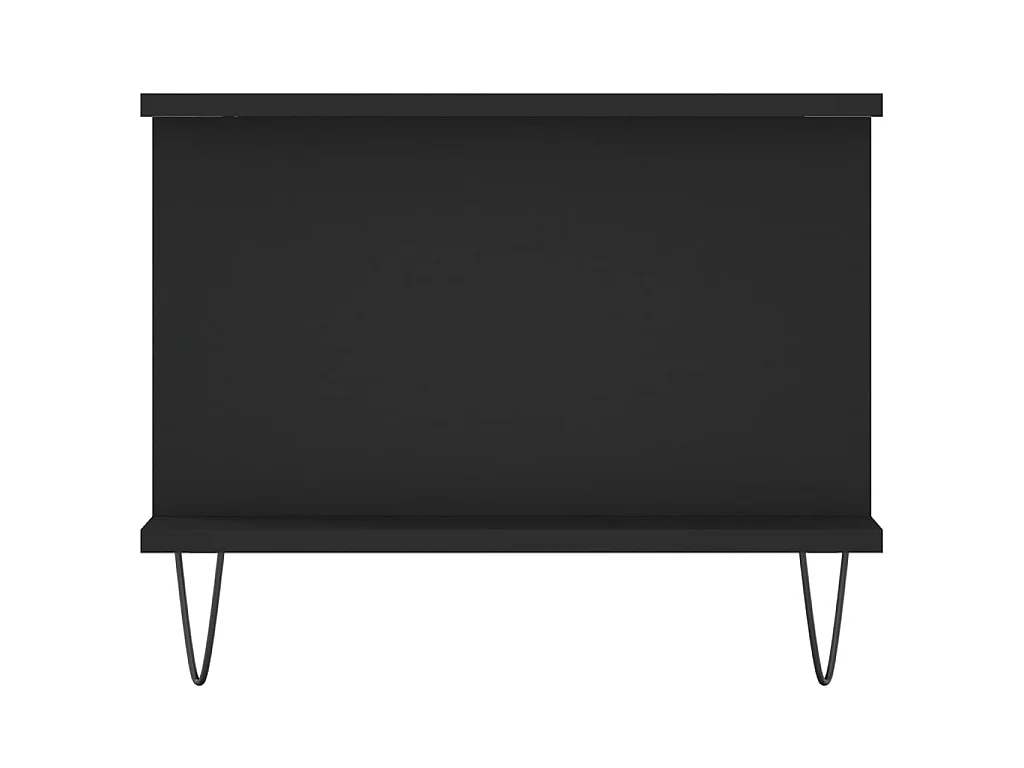 Table basse noir 90x50x40 cm bois d'ingénierie