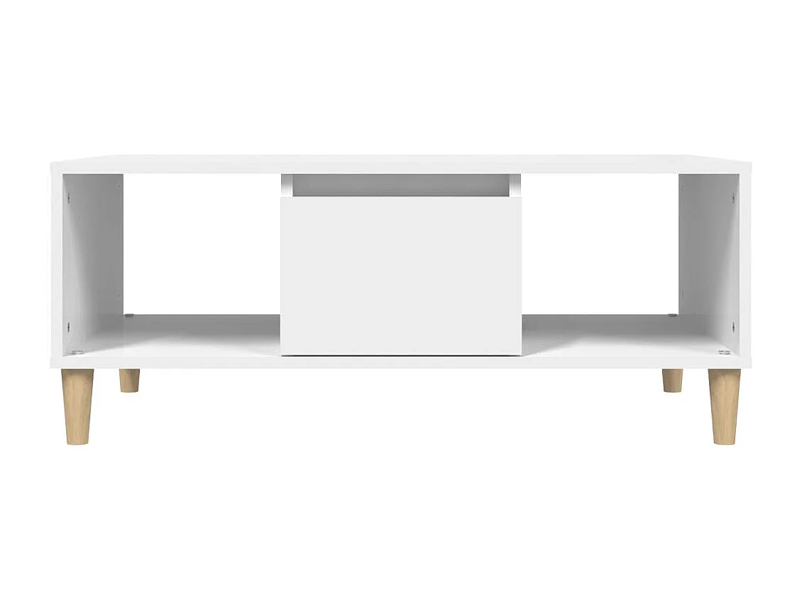 Table basse Blanc 90x50x36,5 cm Bois d'ingénierie