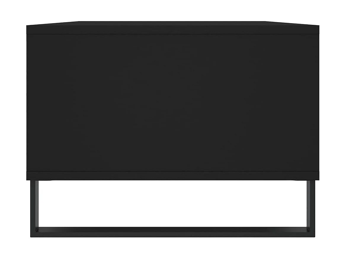 Mesa de centro dourada preta 90x50x36,5 cm Madeira trabalhada