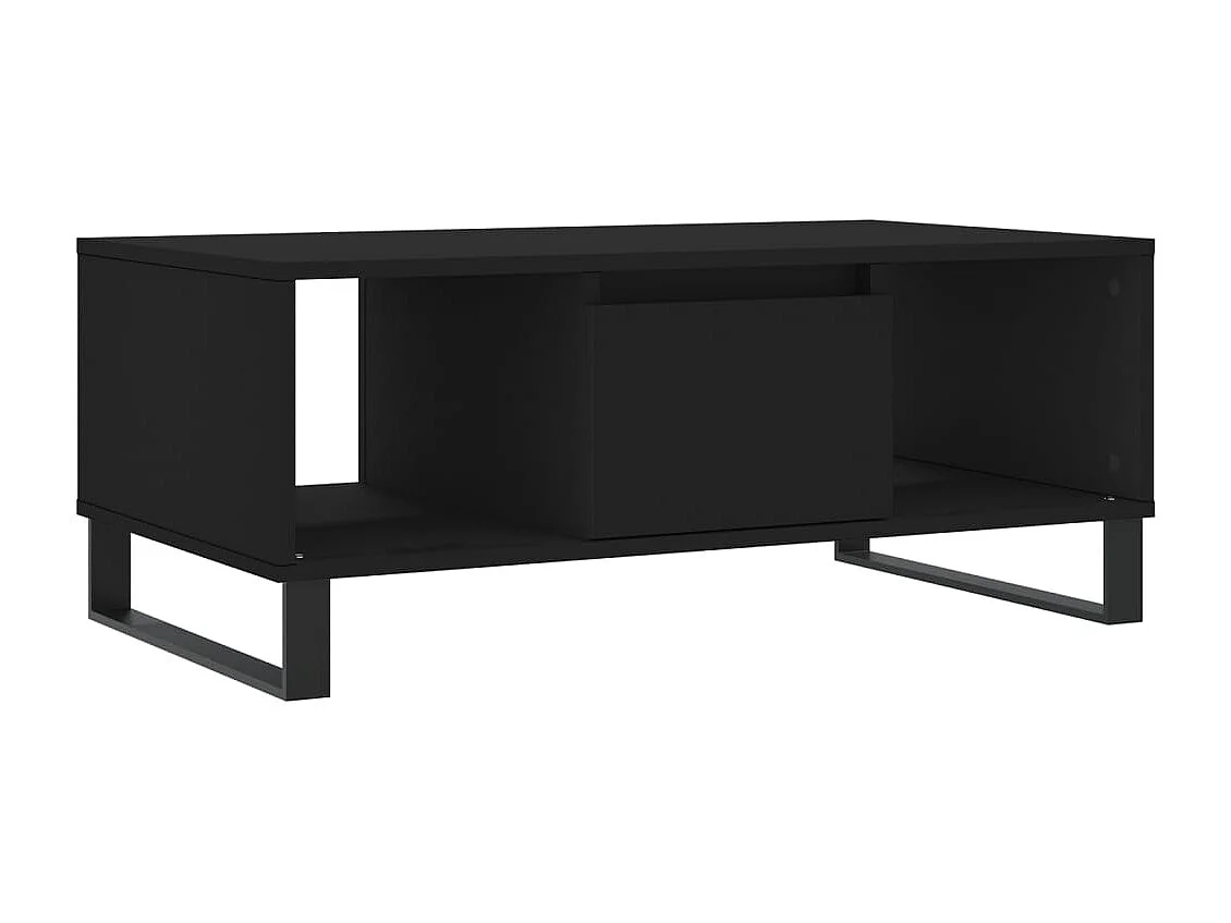 Table basse Noir 90x50x36,5 cm Bois d'ingénierie