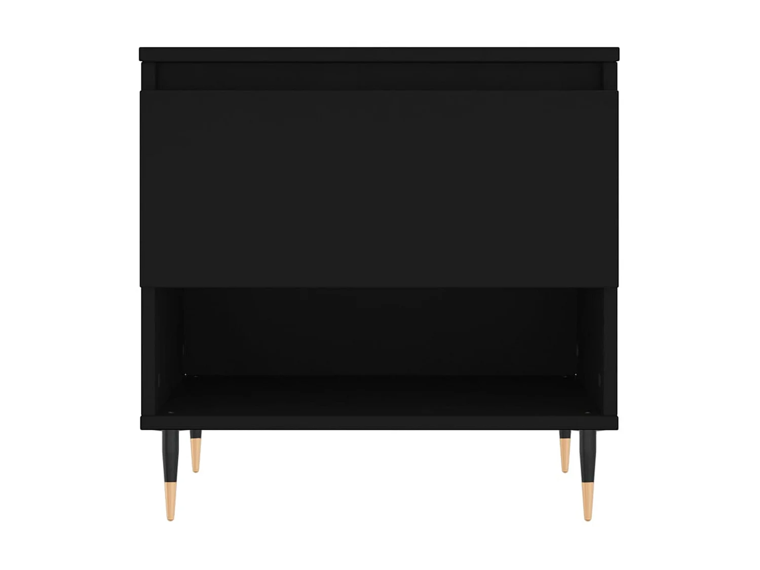 Mesas de centro Golden 2 piezas madera contrachapada negra 50x46x50 cm