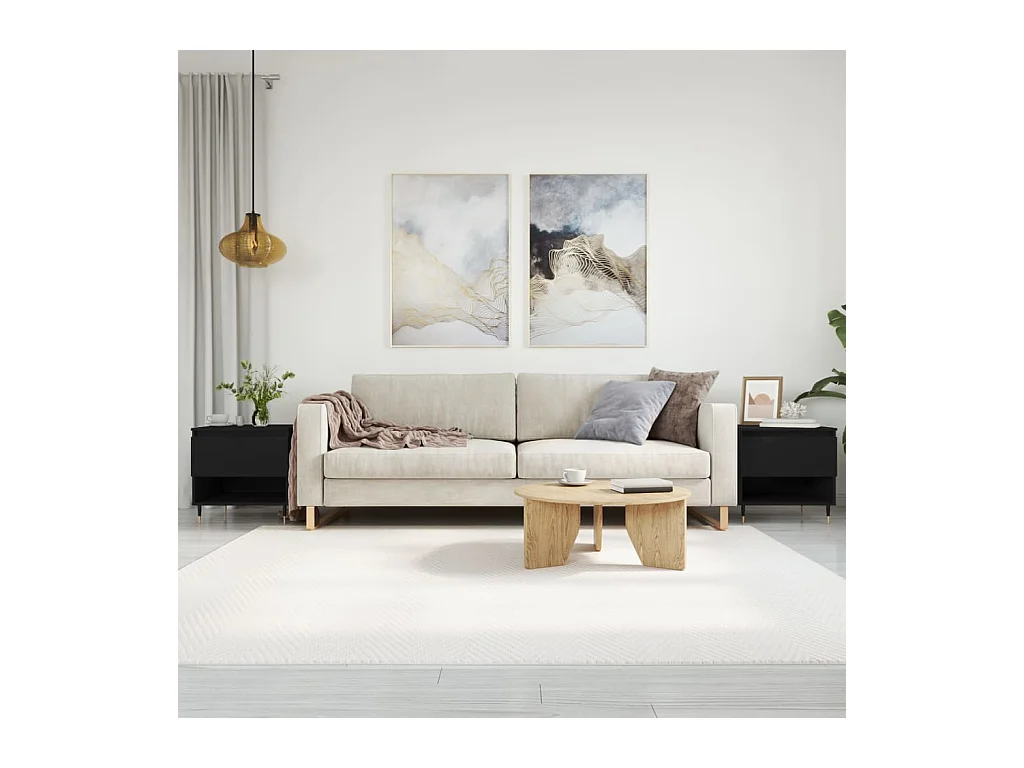 Tavolini Golden 2 pezzi neri 50x46x50 cm in MDF