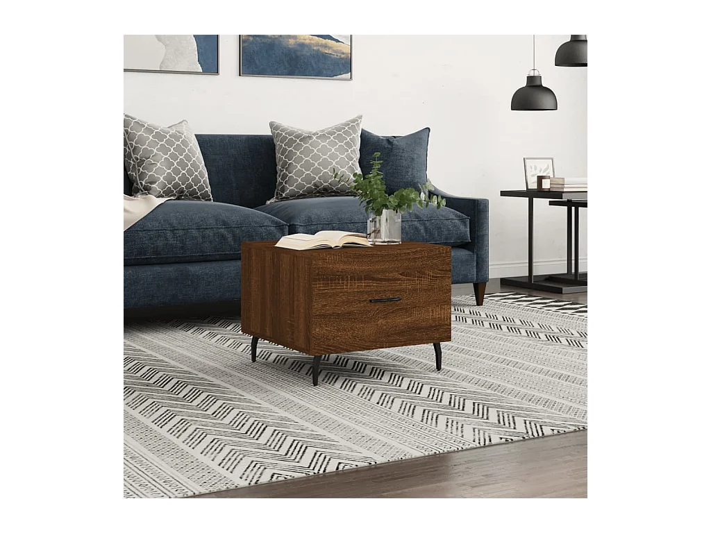 Tavolino Gold Rovere marrone 50x50x40 cm MDF
