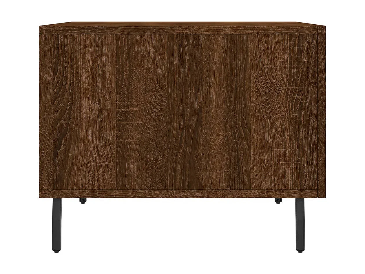 Mesa de centro Gold Roble marrón 50x50x40 cm Madera contrachapada