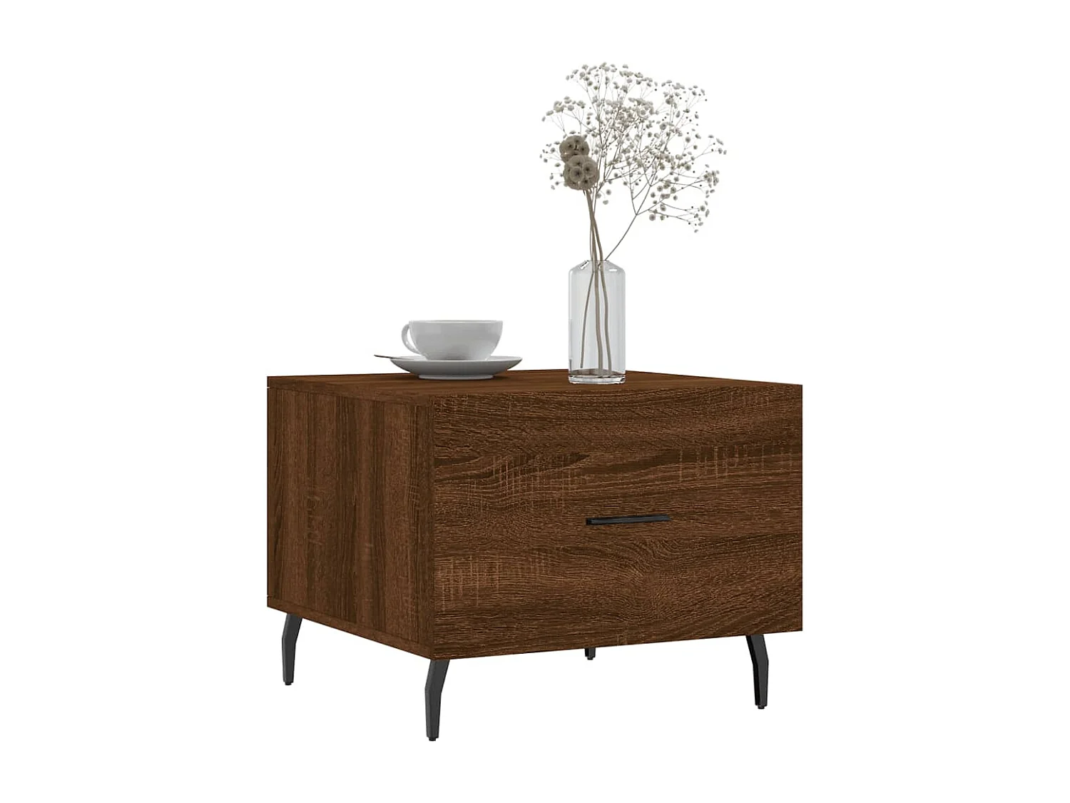 Table basse Chêne marron 50x50x40 cm Bois d'ingénierie