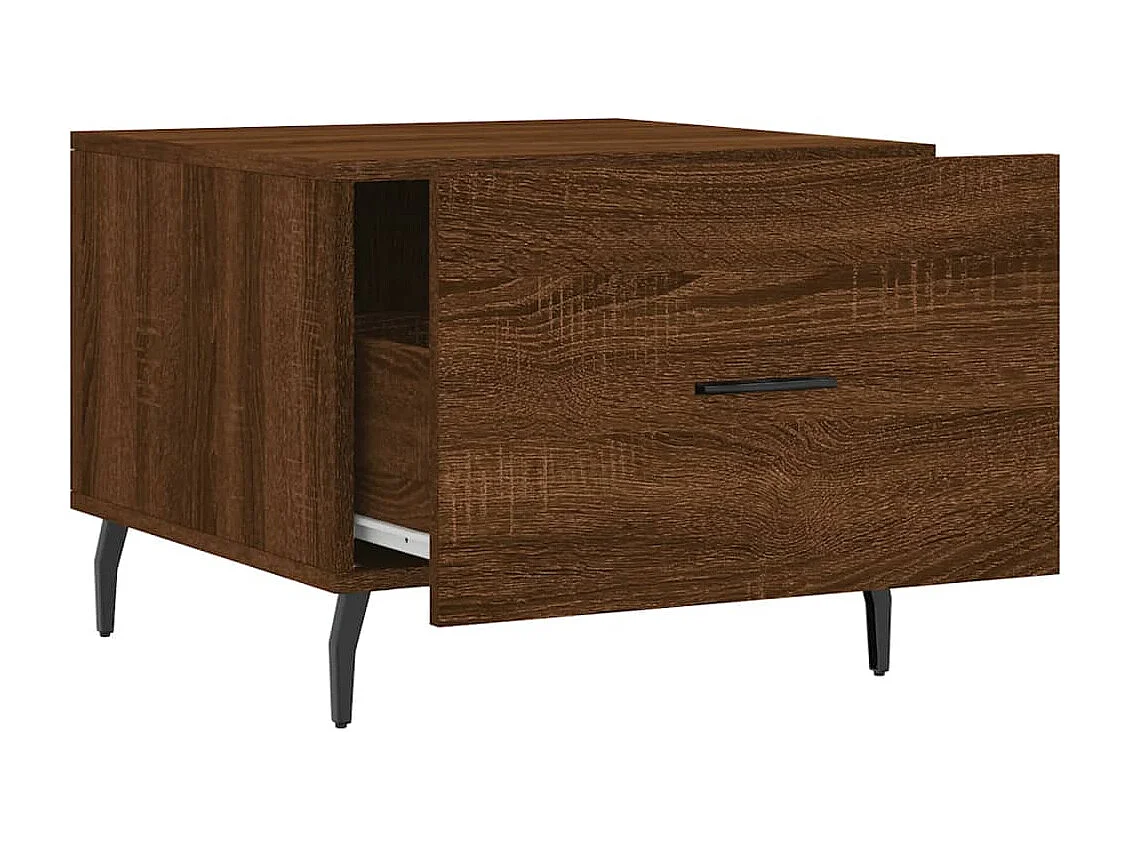 Table basse Chêne marron 50x50x40 cm Bois d'ingénierie
