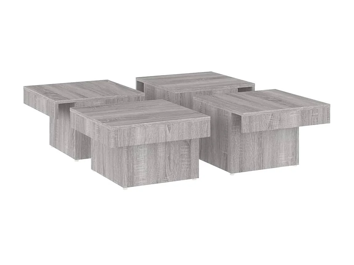 Tavolino grigio Gold Sonoma 90x90x28 cm MDF