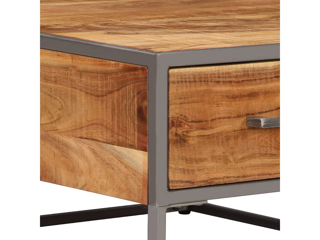 Table basse 75 x 75 x 35 cm Bois solide d'acacia