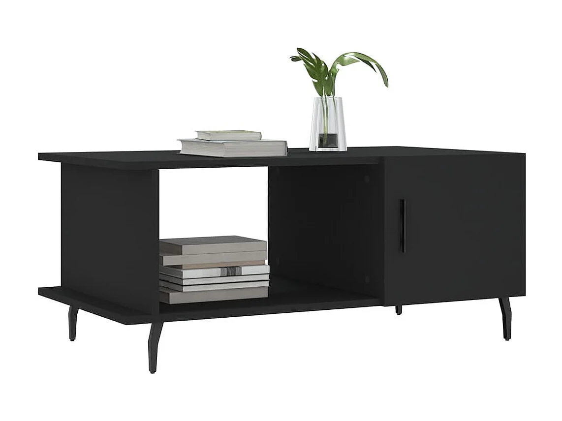 Gold Couchtisch schwarz 90x50x40 cm Holzwerkstoff