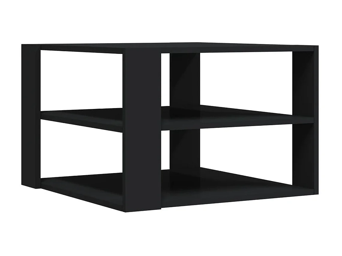 Mesa de centro dourada preta 59,5x59,5x40 cm madeira projetada