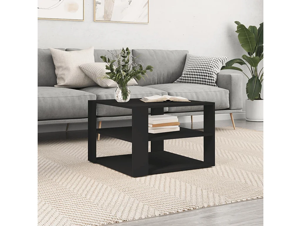 Gold Salontafel zwart 59,5x59,5x40 cm samengesteld hout