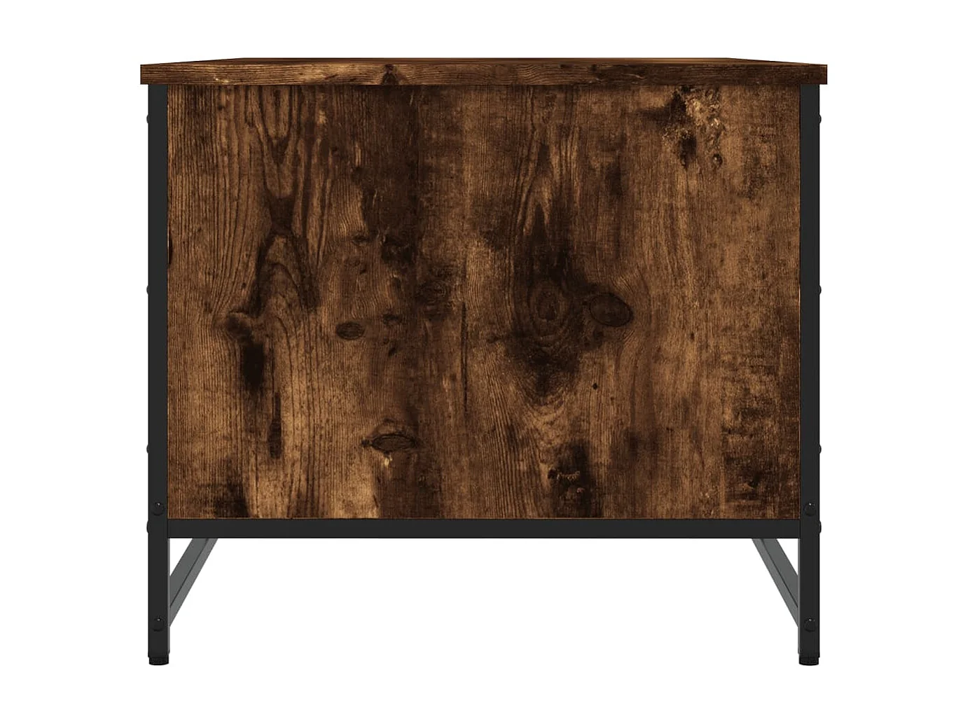 Mesa de centro em carvalho fumê dourado 85,5x51x45 cm madeira projetada