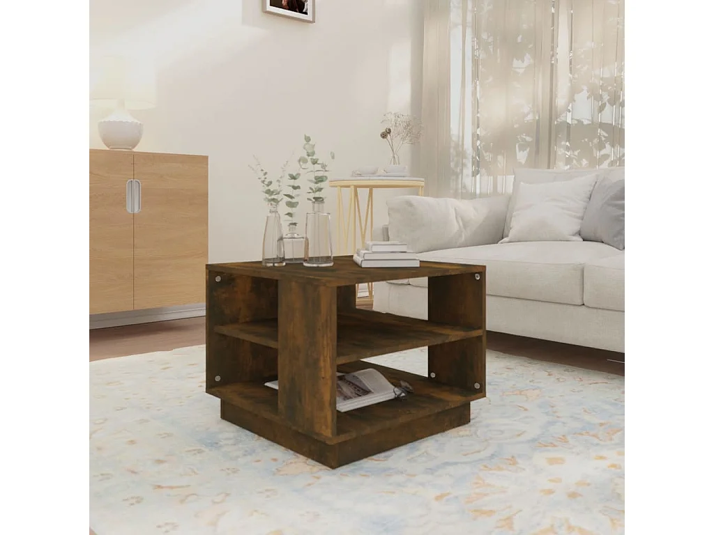 Gold Salontafel Gerookt eiken 55x55x43 cm Spaanplaat