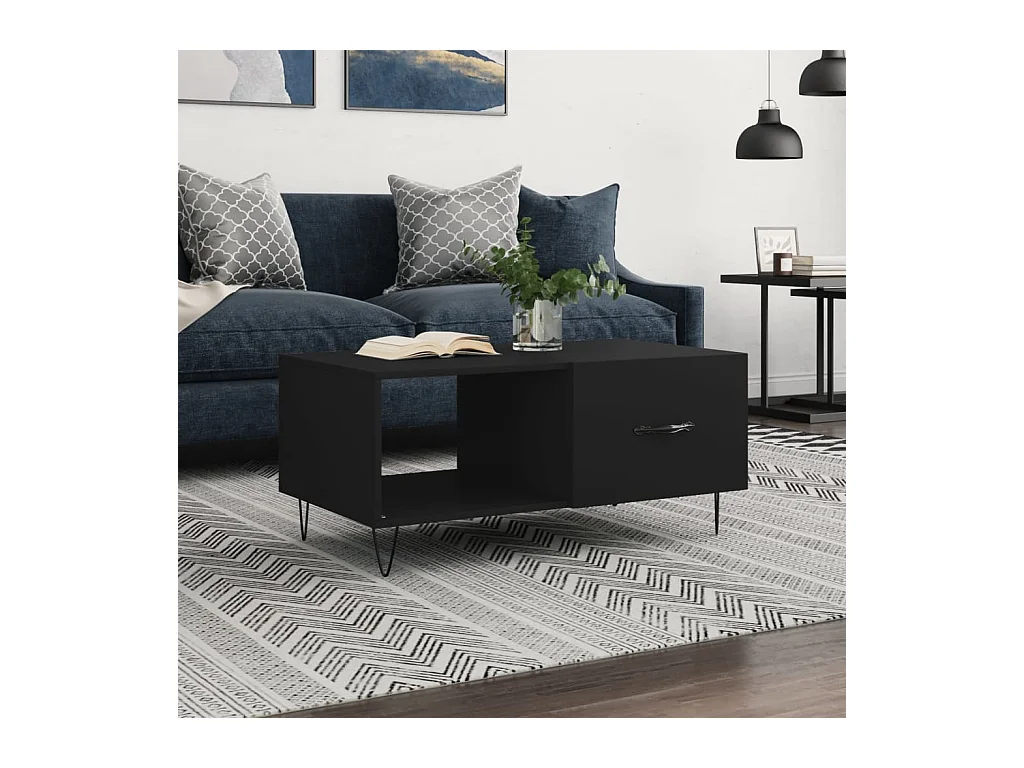 Gold Salontafel zwart 90x50x40 cm samengesteld hout