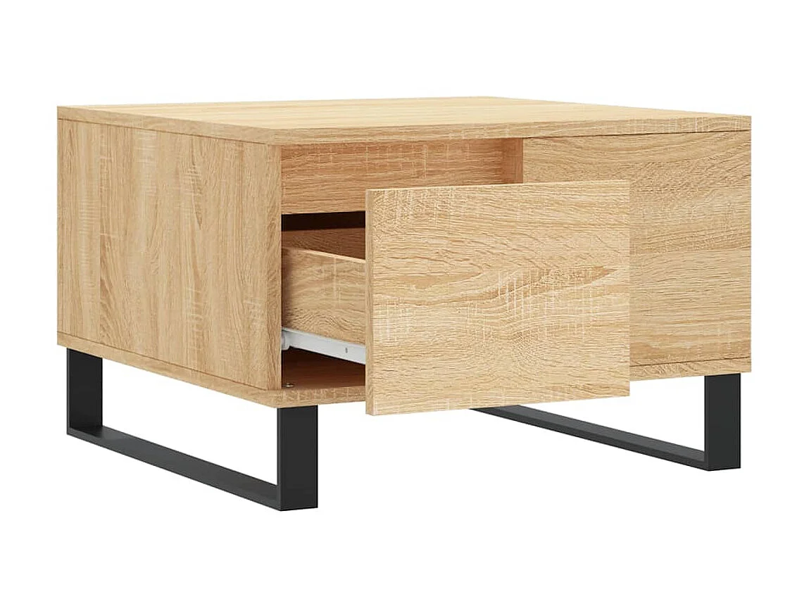 Tavolino in rovere Sonoma 55x55x36,5 cm in multistrato