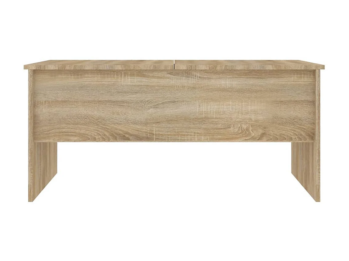 Gold Couchtisch Sonoma-Eiche 102x50,5x46,5 cm Holzwerkstoff