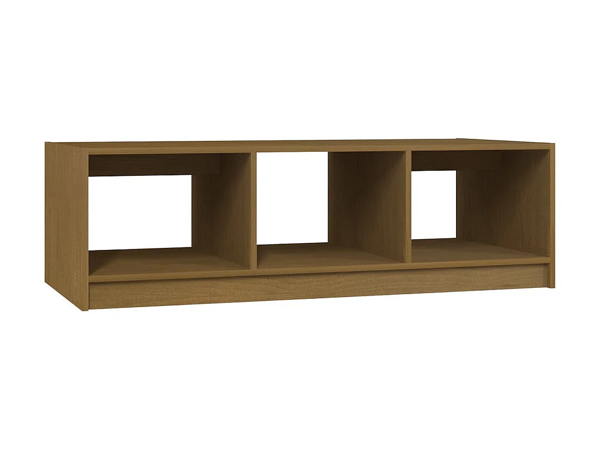 Tavolino Gold Marrone miele 110x50x34 cm Legno di pino massiccio