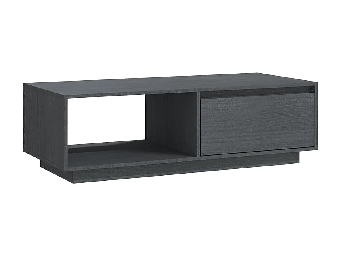 Table basse Gris 110x50x33,5 cm Bois de pin massif