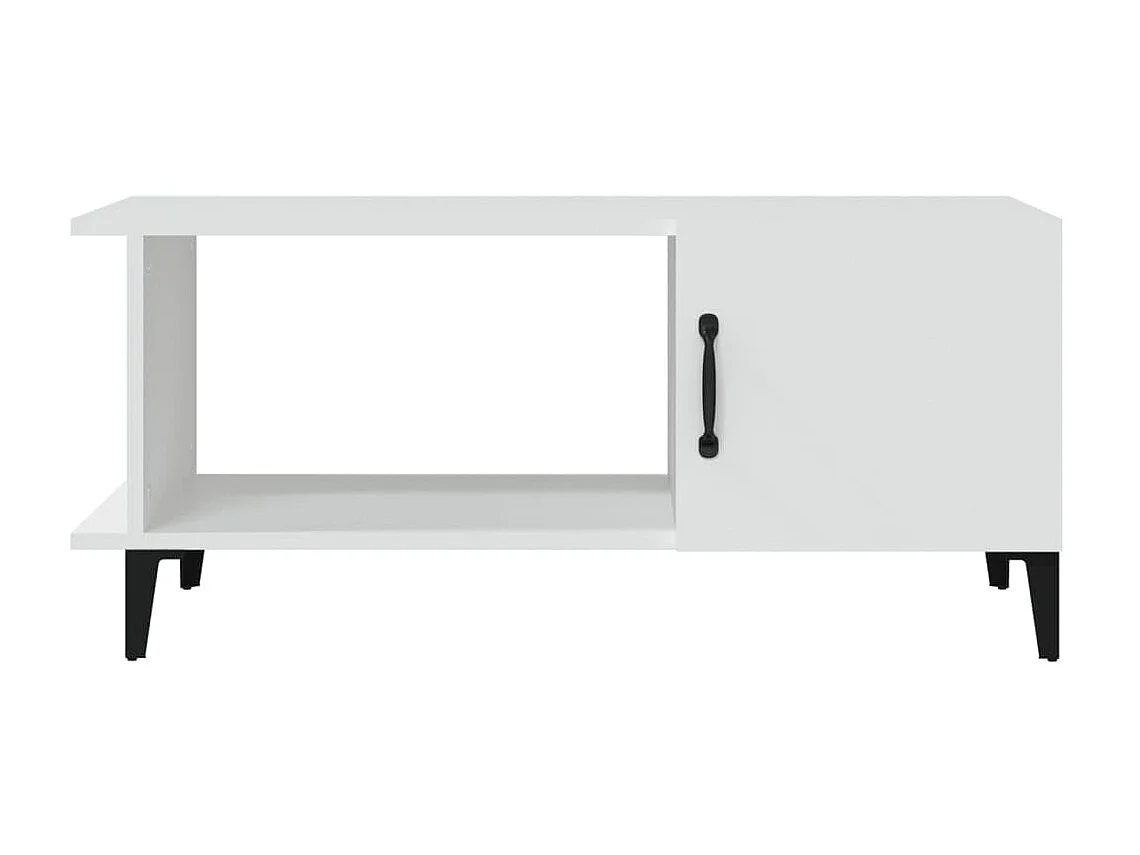 Goldfarbener Couchtisch Weiß 90x50x40 cm Holzwerkstoff