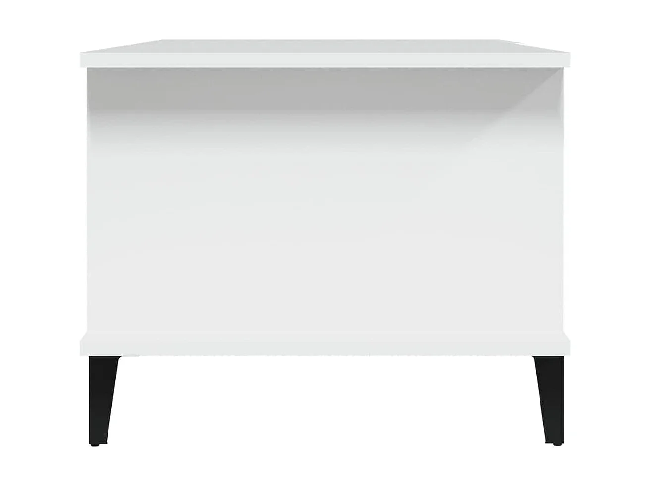 Goldfarbener Couchtisch Weiß 90x50x40 cm Holzwerkstoff