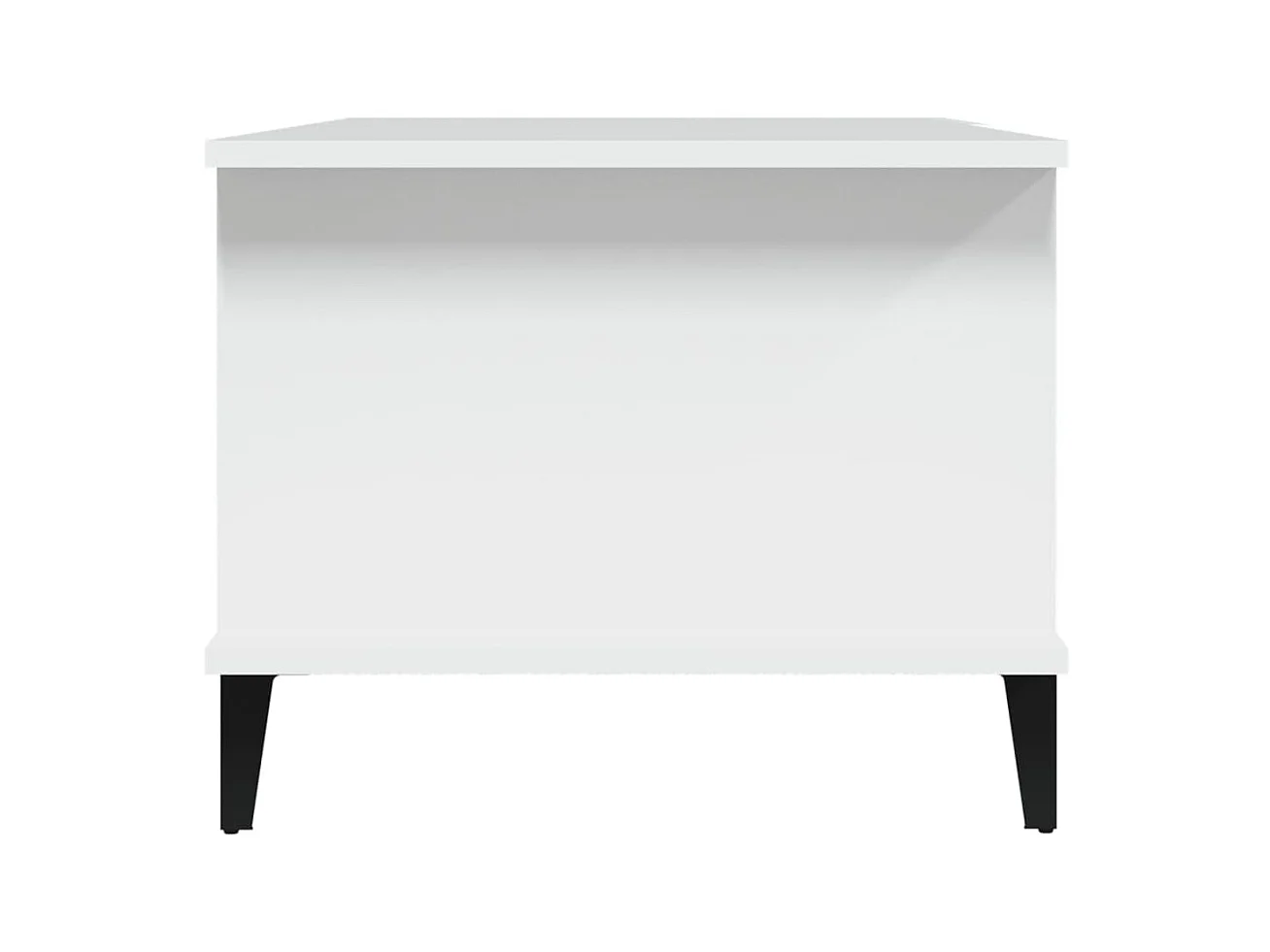 Gold Salontafel Wit 90x50x40 cm Bewerkt hout