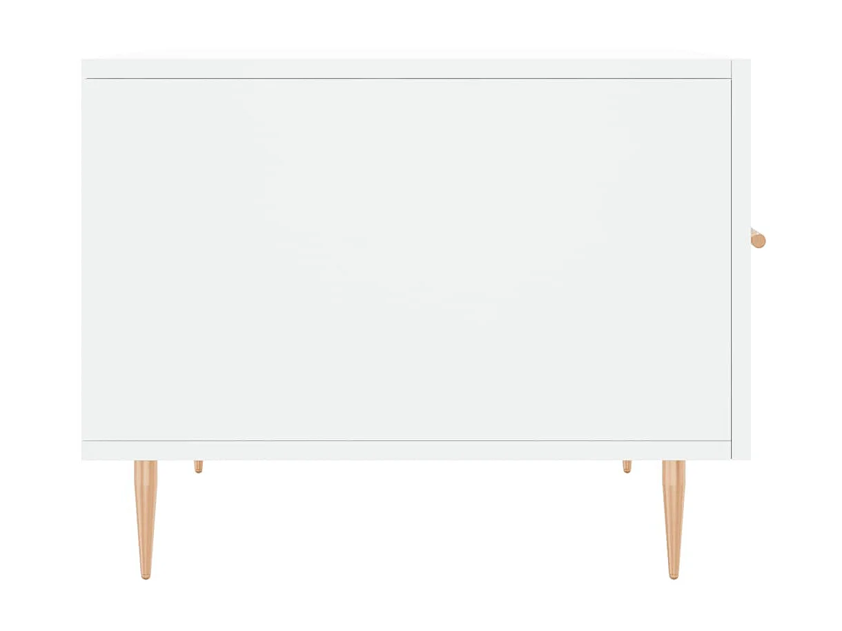 Mesas de centro Gold 2 piezas madera contrachapada blanca 50x50x40 cm