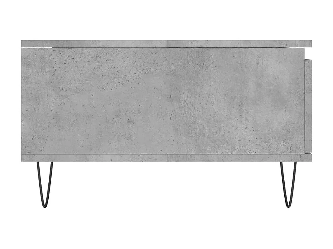 Table basse gris béton 90x60x35 cm bois d'ingénierie