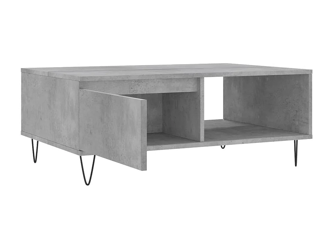Tavolino Gold Concrete grigio 90x60x35 cm in derivati del legno