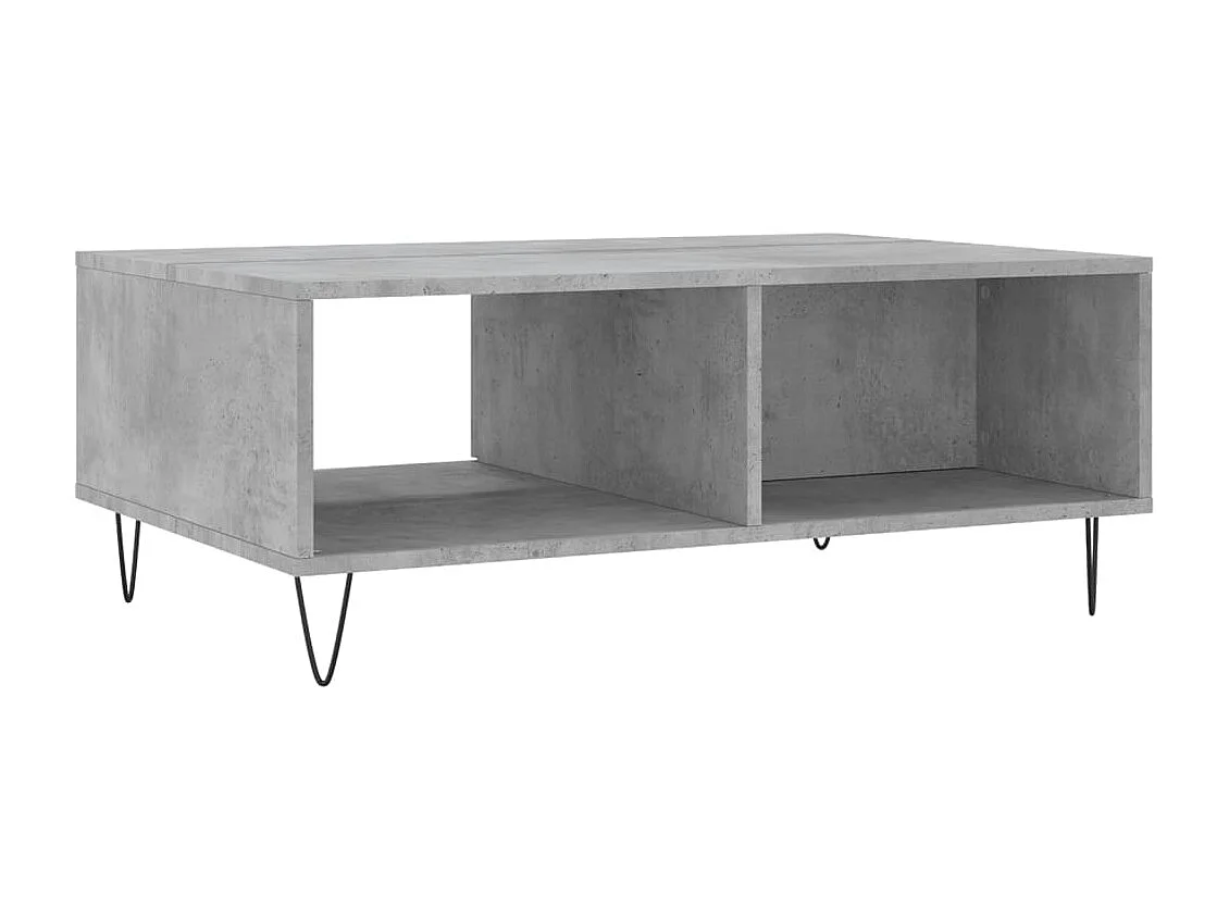 Tavolino Gold Concrete grigio 90x60x35 cm in derivati del legno