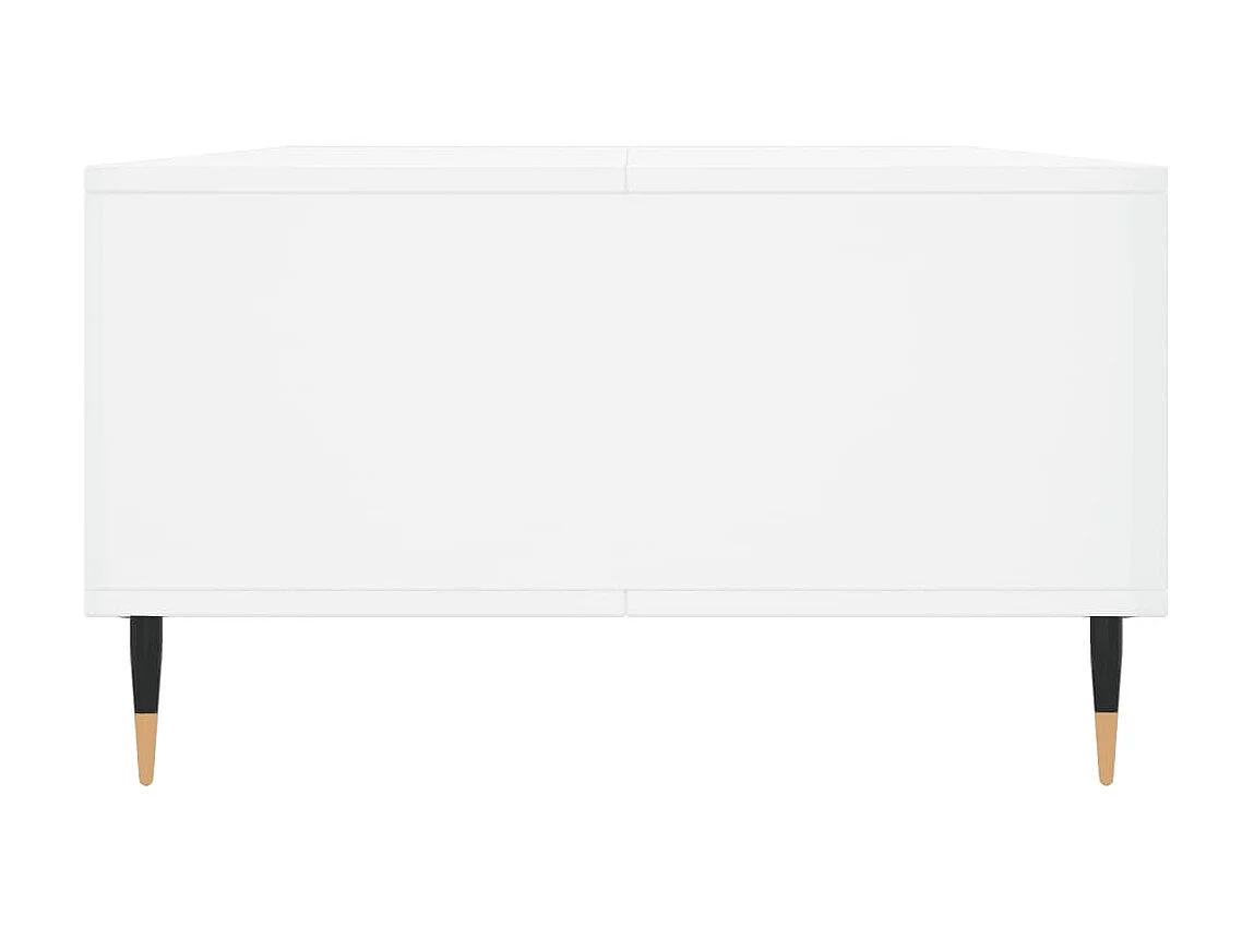 Table basse blanc brillant 104x60x35 cm bois d'ingénierie