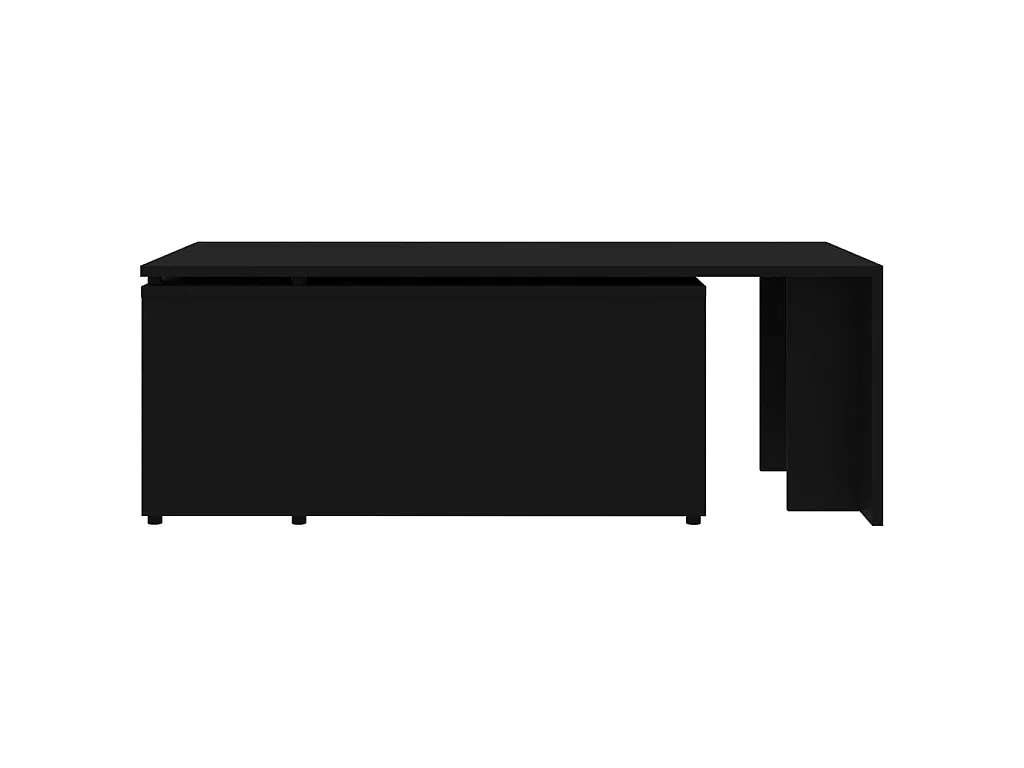 Gold Couchtisch Schwarz 150x50x35 cm Spanplatte