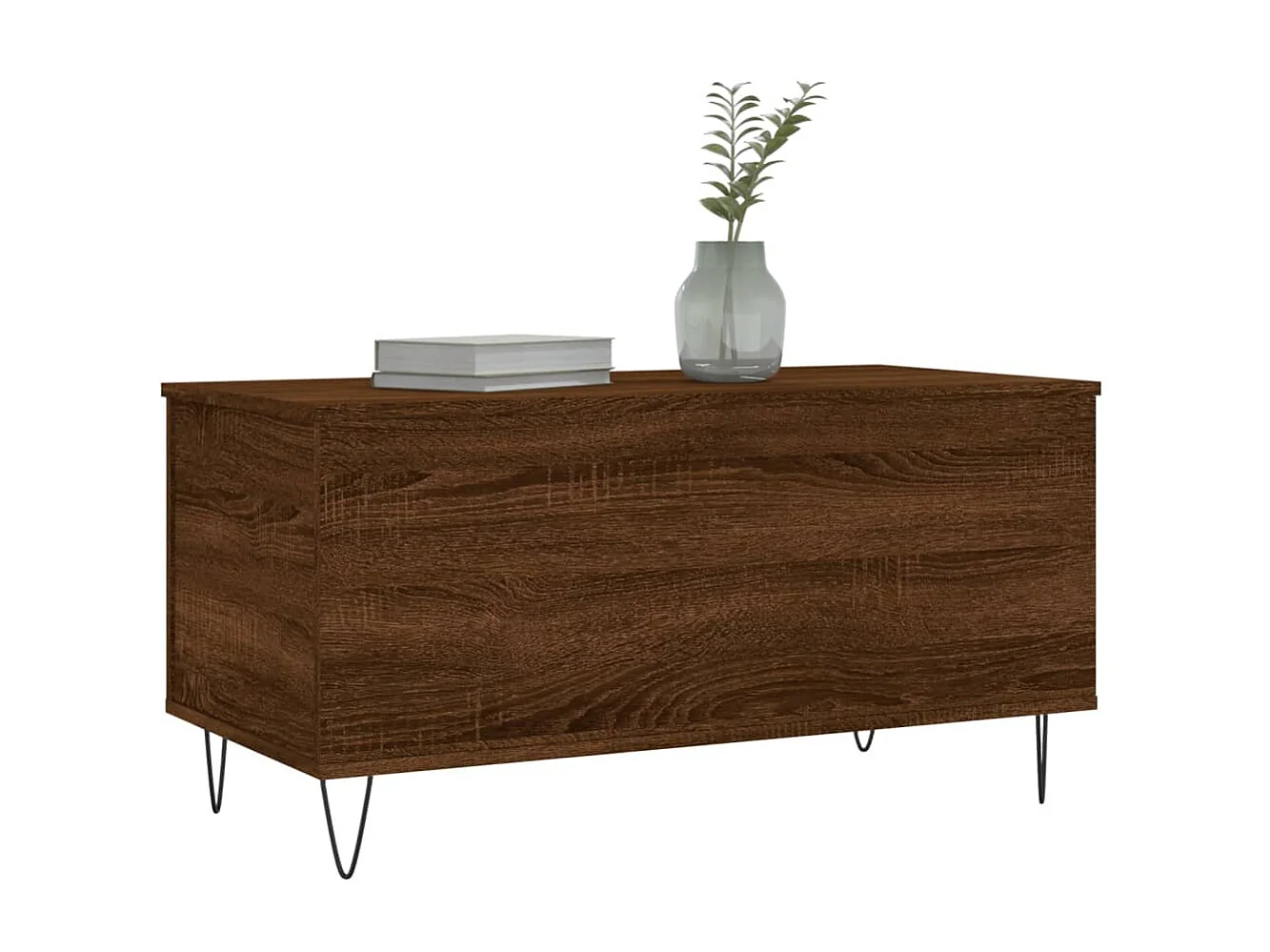Mesa de centro dourada Carvalho castanho 90x44,5x45 cm Madeira artificial