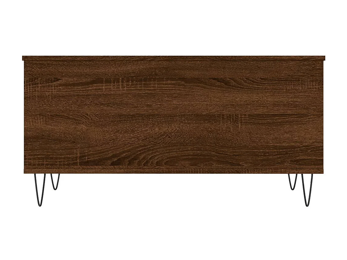 Mesa de centro dourada Carvalho castanho 90x44,5x45 cm Madeira artificial