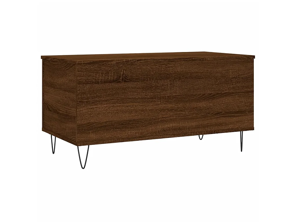 Mesa de centro dourada Carvalho castanho 90x44,5x45 cm Madeira artificial